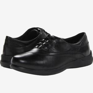 Aravon Francesca Black Leather Lace Up Comfort Casual Oxford Shoes Size 9.5